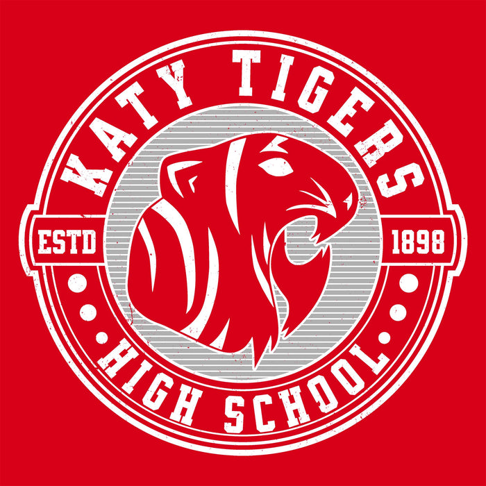 Close-up view of Katy High School Tigers Red Classic Unisex  T-shirt 224