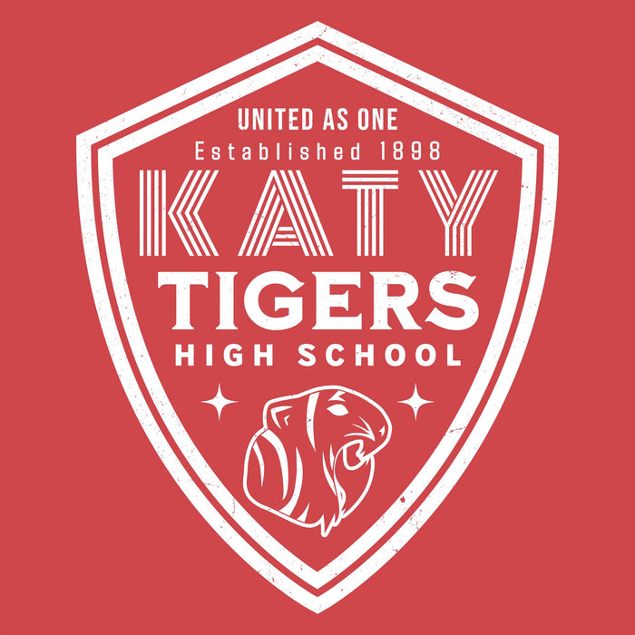 Close-up view of Katy High School Tigers Women's Relaxed Fit T-shirt 225