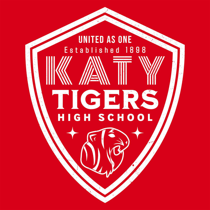 Close-up view of Katy High School Tigers Red Classic Unisex  T-shirt 225