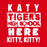 Close-up view of Katy High School Tigers Red Classic Unisex  T-shirt 231