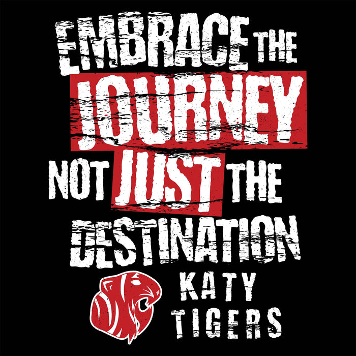 Close-up view of Katy High School Tigers Women's Relaxed Fit T-shirt 232