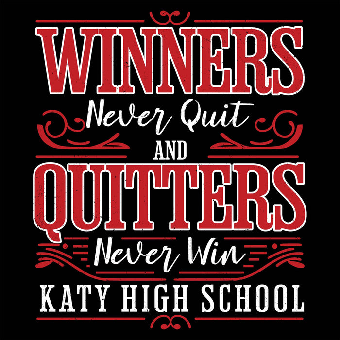 Close-up view of Katy High School Tigers Unisex 3/4 sleeve Raglan T-shirt 237