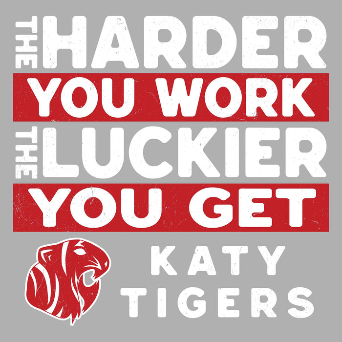 Close-up view of Katy High School Tigers Women's Relaxed Fit T-shirt 238