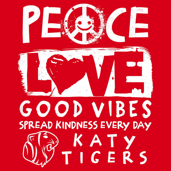 Close-up view of Katy High School Tigers Red Classic Unisex  T-shirt 240