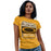 Woman wearing a Klein Oak High School Panthers Women's Gold T-shirt 01