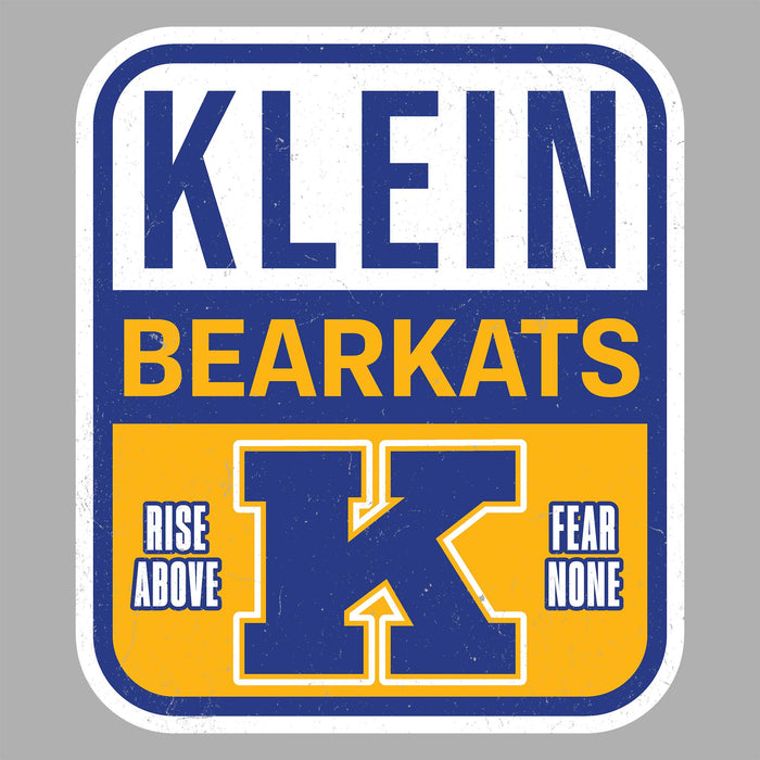 Close-up view of Klein High School Bearkats Women's Sport Grey SoftStyle T-shirt 001
