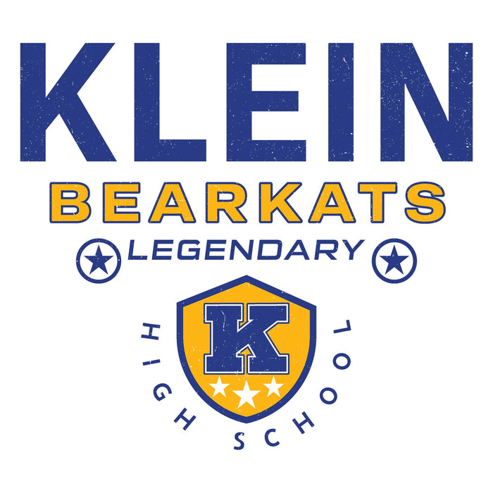 Close-up view of Klein High School Bearkats Unisex 3/4 Sleeve Raglan T-shirt 003