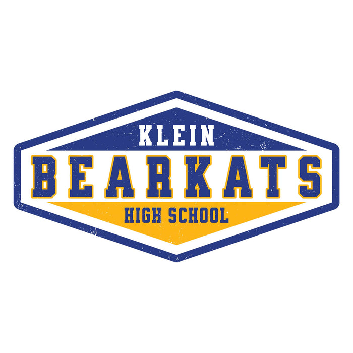 Close-up view of Klein High School Bearkats Unisex 3/4 Sleeve Raglan T-shirt 009