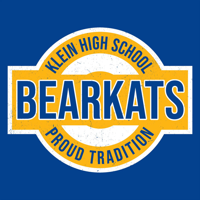 Close-up view of Klein High School Bearkats Royal Blue Classic Unisex T-shirt 011
