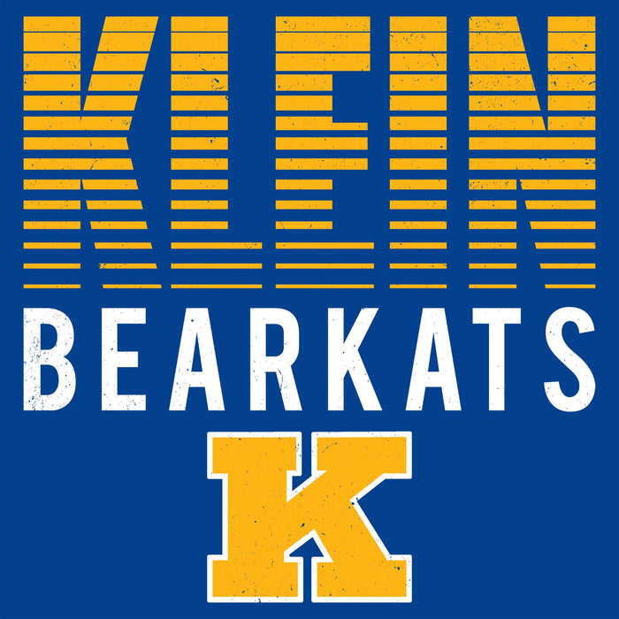 Close-up view of Klein High School Bearkats Women's Royal Blue SoftStyle T-shirt 024