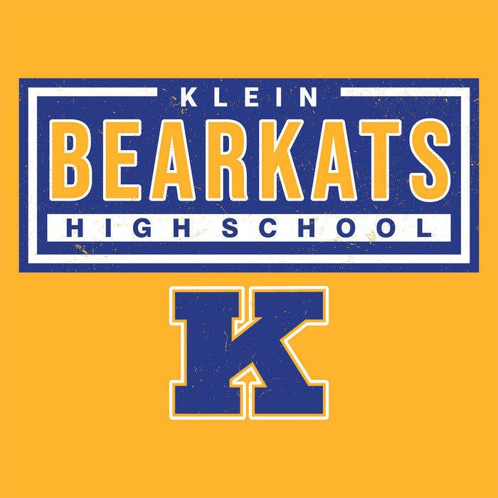 Close-up view of Klein High School Bearkats Gold Classic Unisex T-shirt 049