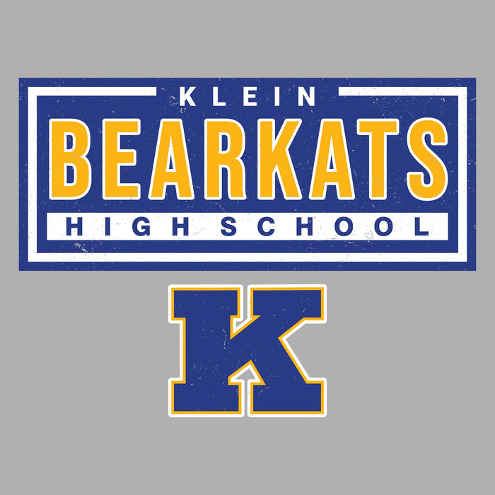 Close-up view of Klein High School Bearkats Women's Sport Grey SoftStyle T-shirt 049