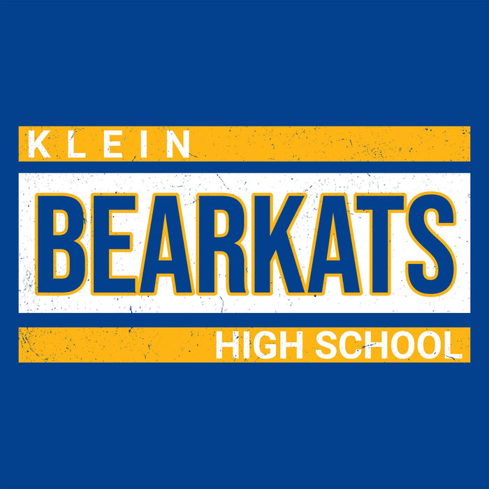 Close-up view of Klein High School Bearkats Royal Blue Classic Unisex T-shirt 098