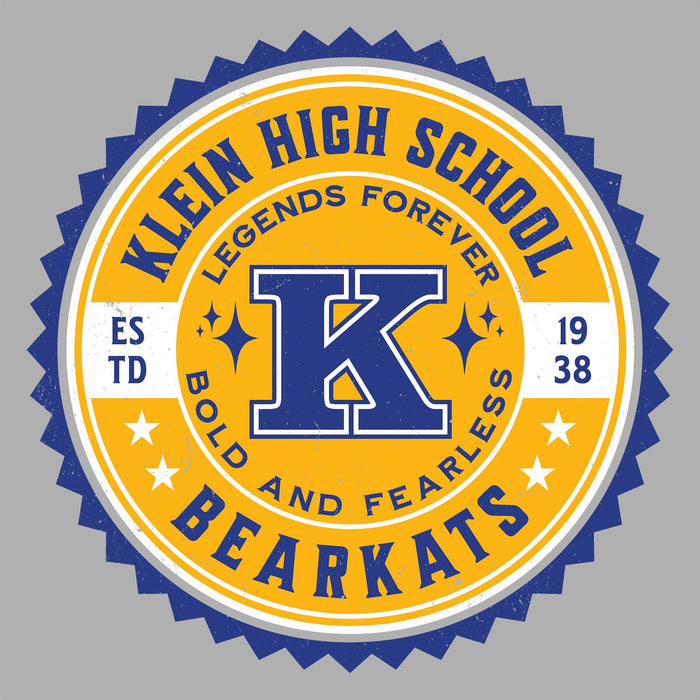 Close-up view of Klein High School Bearkats Women's Sport Grey SoftStyle T-shirt 203
