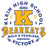Close-up view of Klein High School Bearkats Unisex 3/4 Sleeve Raglan T-shirt 206
