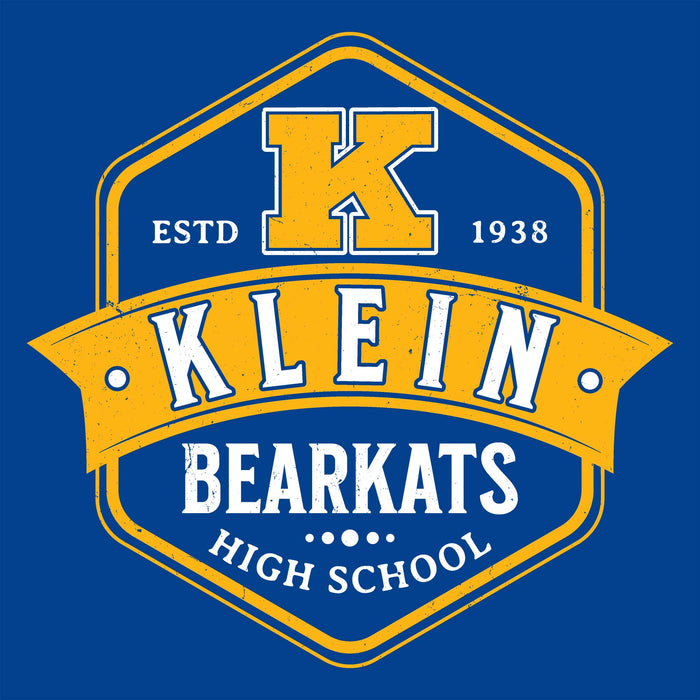 Close-up view of Klein High School Bearkats Women's Royal Blue SoftStyle T-shirt 209