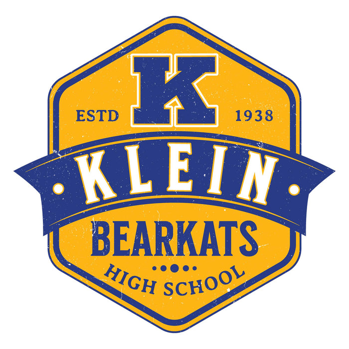 Close-up view of Klein High School Bearkats Unisex 3/4 Sleeve Raglan T-shirt 209