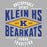 Close-up view of Klein High School Bearkats Women's Sport Grey SoftStyle T-shirt 210