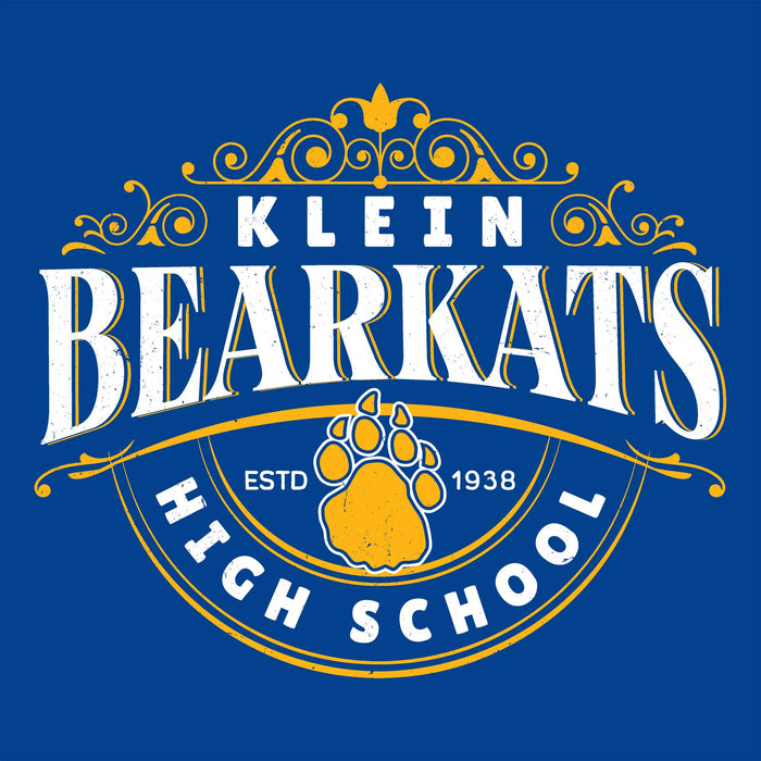 Close-up view of Klein High School Bearkats Women's Royal Blue SoftStyle T-shirt 211