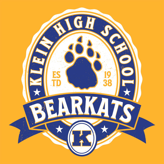 Close-up view of Klein High School Bearkats Gold Classic Unisex T-shirt 212