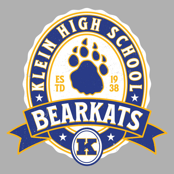Close-up view of Klein High School Bearkats Women's Sport Grey SoftStyle T-shirt 212
