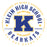 Close-up view of Klein High School Bearkats Unisex 3/4 Sleeve Raglan T-shirt 214