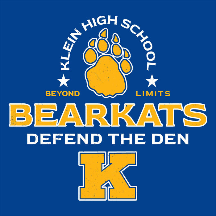 Close-up view of Klein High School Bearkats Royal Blue Classic Unisex T-shirt 222