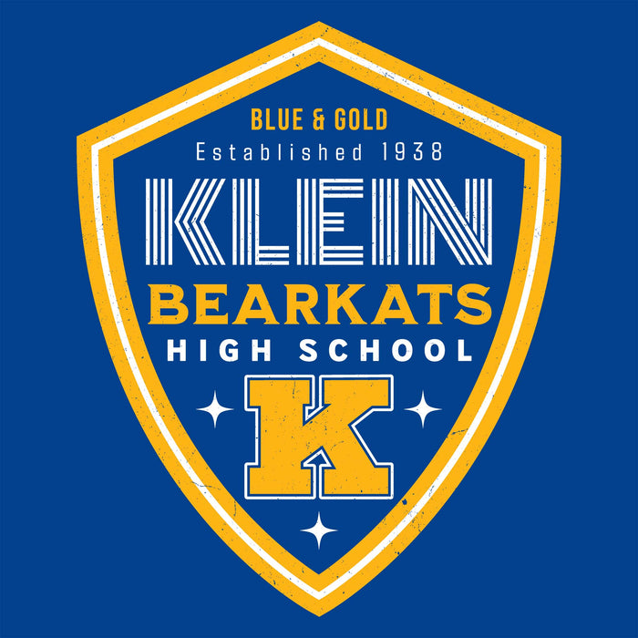 Close-up view of Klein High School Bearkats Women's Royal Blue SoftStyle T-shirt 225