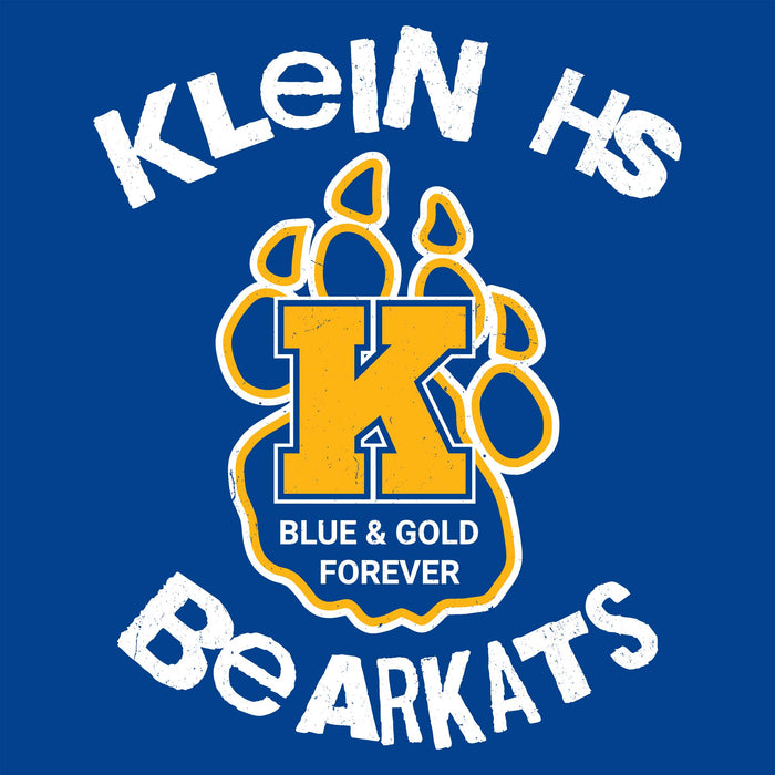 Close-up view of Klein High School Bearkats Women's Royal Blue SoftStyle T-shirt 228
