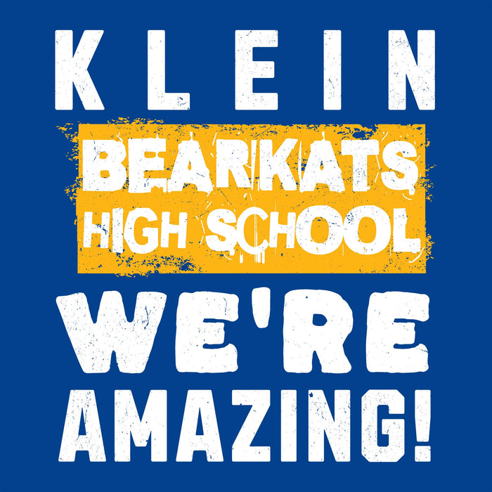 Close-up view of Klein High School Bearkats Royal Blue Classic Unisex T-shirt 231