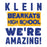 Close-up view of Klein High School Bearkats Unisex 3/4 Sleeve Raglan T-shirt 231