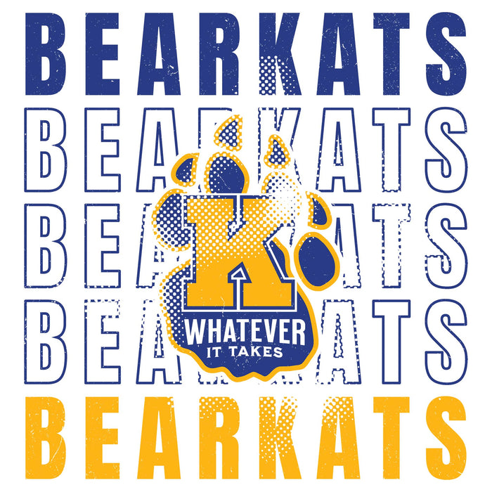 Close-up view of Klein High School Bearkats Unisex 3/4 Sleeve Raglan T-shirt 233
