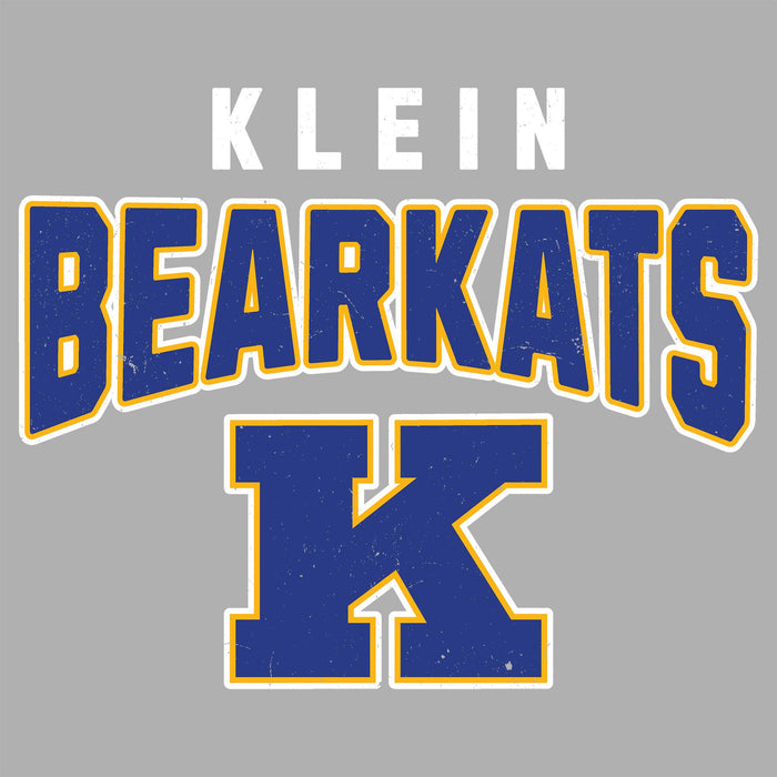 Close-up view of Klein High School Bearkats Women's Sport Grey SoftStyle T-shirt 235