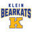 Close-up view of Klein High School Bearkats Unisex 3/4 Sleeve Raglan T-shirt 234