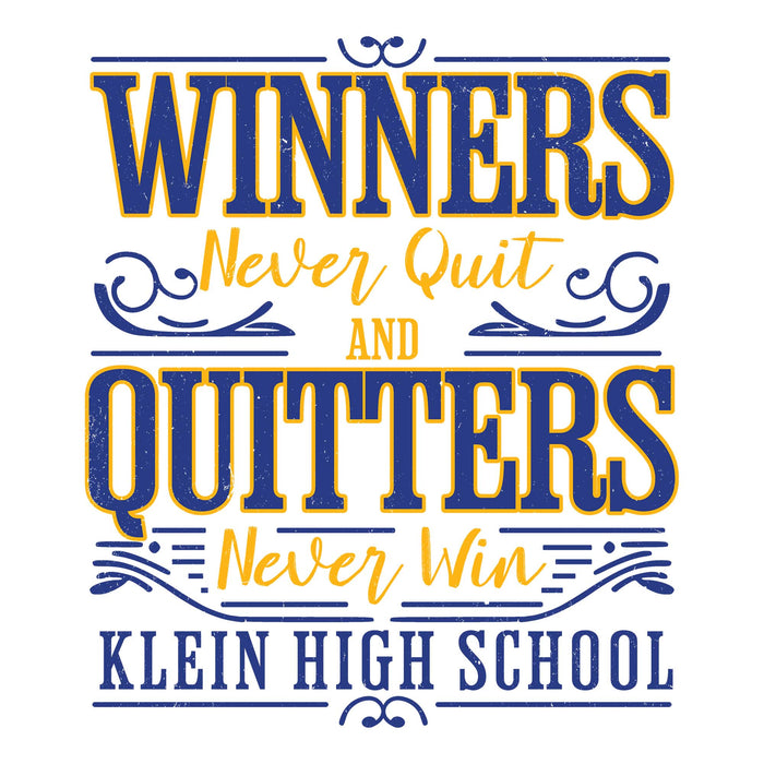 Close-up view of Klein High School Bearkats Unisex 3/4 Sleeve Raglan T-shirt 237