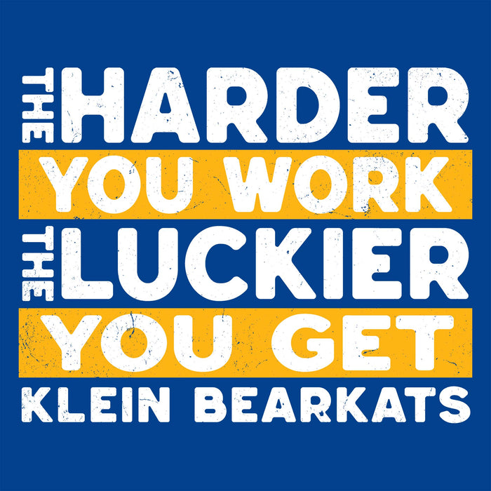 Close-up view of Klein High School Bearkats Women's Royal Blue SoftStyle T-shirt 238