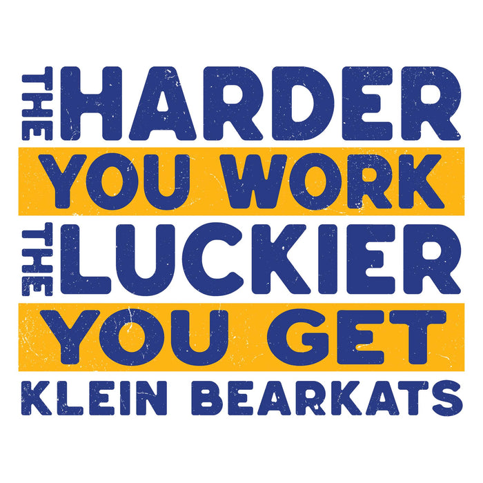 Close-up view of Klein High School Bearkats Unisex 3/4 Sleeve Raglan T-shirt 238