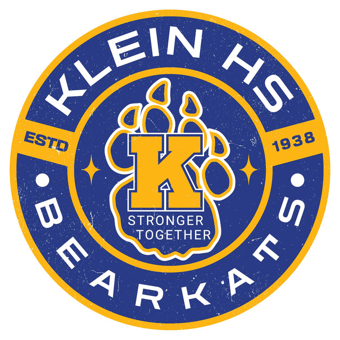 Close-up vie of Klein High School Bearkats Unisex 3/4 Sleeve Raglan T-shirt 239