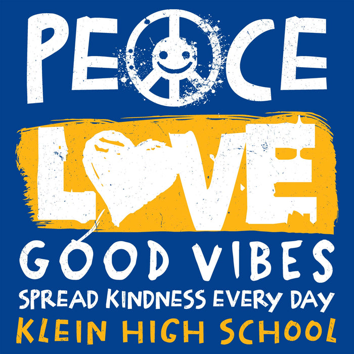 Close-up view of Klein High School Bearkats Royal Blue Classic Unisex T-shirt 240