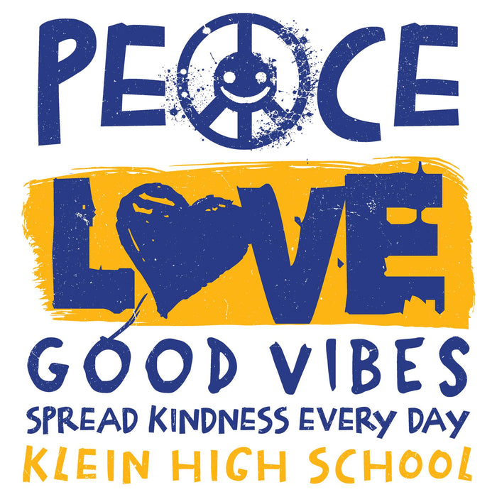 Close-up view of Klein High School Bearkats Unisex 3/4 Sleeve Raglan T-shirt 240