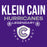 Close-up view of Klein Cain High School Hurricanes Purple Classic Unisex T-shirt 003