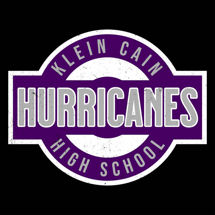 Close-up view of Klein Cain High School Hurricanes Women's Black SoftStyle T-shirt 011