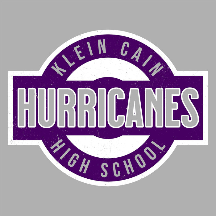 Close-up view of Klein Cain High School Hurricanes Unisex 3/4 Sleeve Raglan T-shirt 011