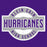 Close-up view of Klein Cain High School Hurricanes Purple Classic Unisex T-shirt 011