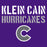 Close-up view of Klein Cain High School Hurricanes Purple Classic Unisex T-shirt 017