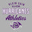Close-up view of Klein Cain High School Hurricanes Unisex 3/4 Sleeve Raglan T-shirt 034