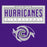 Close-up view of Klein Cain High School Hurricanes Purple Classic Unisex T-shirt 049