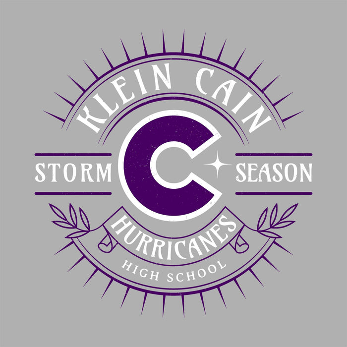 Close-up view of Klein Cain High School Hurricanes Sport Grey Classic Unisex T-shirt 201