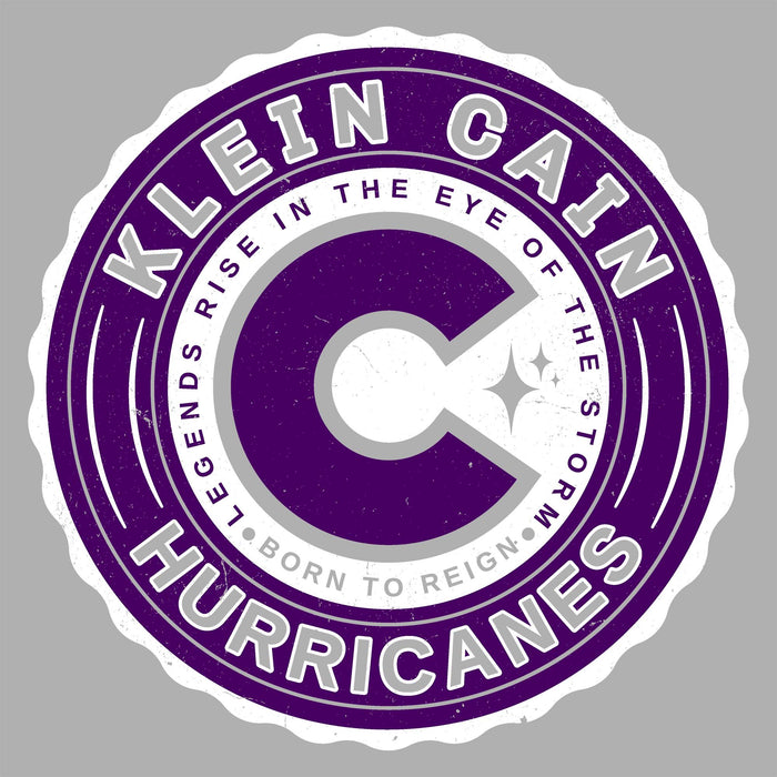 Close-up view of Klein Cain High School Hurricanes Women's Sport Grey SoftStyle T-shirt 216
