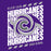 Close-up view of Klein Cain High School Hurricanes Purple Classic Unisex T-shirt 223
